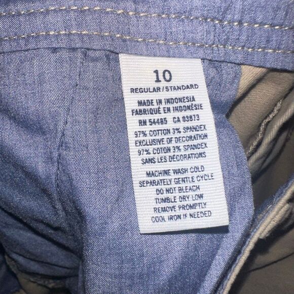 American Eagle tan boot cut lightweight 10 short slacks - Picture 2 of 3